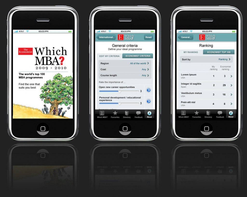 Economist WhichMBA? app